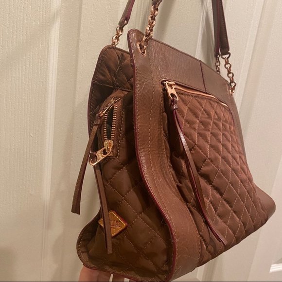 MZ Wallace Clementine Mahogany Bedford Quilted EUC - Picture 6 of 16